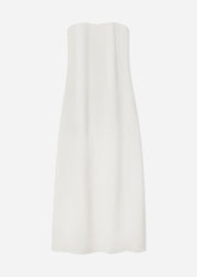 Strapless Column Dress in Viscose Crepe - Ivory - CO Collections